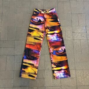 jaded london brushed cotton abstract pant